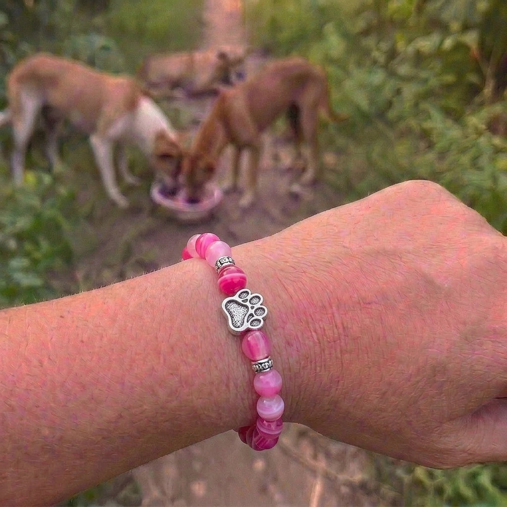Pink Agate shelter bracelet – view 2