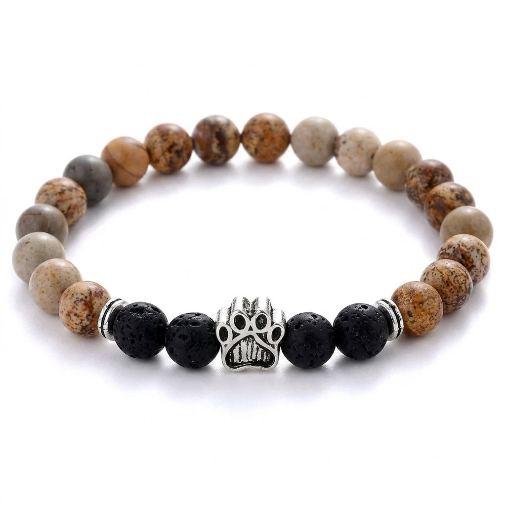 Safari shelter bracelet with paw charm