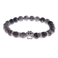 Grey Marble shelter bracelet with paw charm