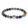 Night Rainbow shelter bracelet with paw charm