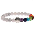 Bright Chakra shelter bracelet with paw charm