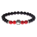 Fiery Onyx shelter bracelet with paw charm