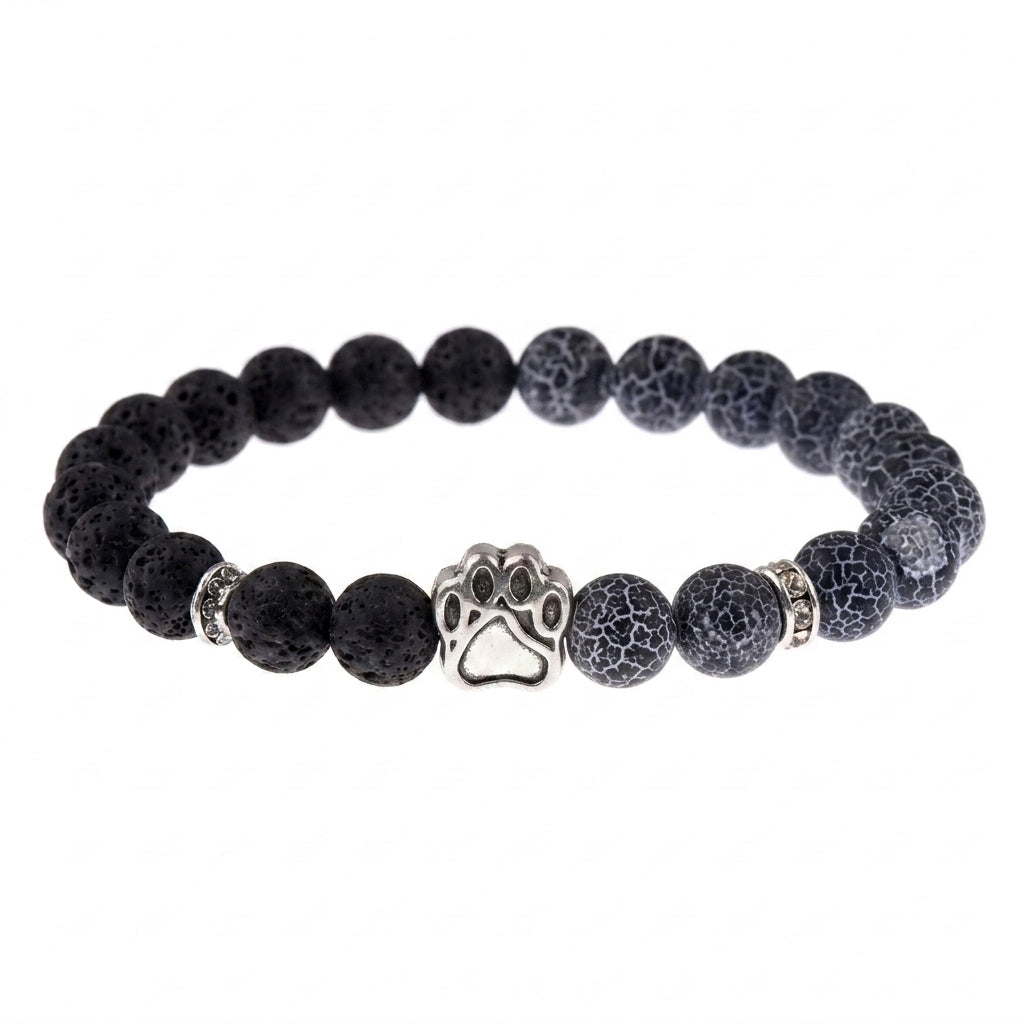 Dragon Scale shelter bracelet with paw charm