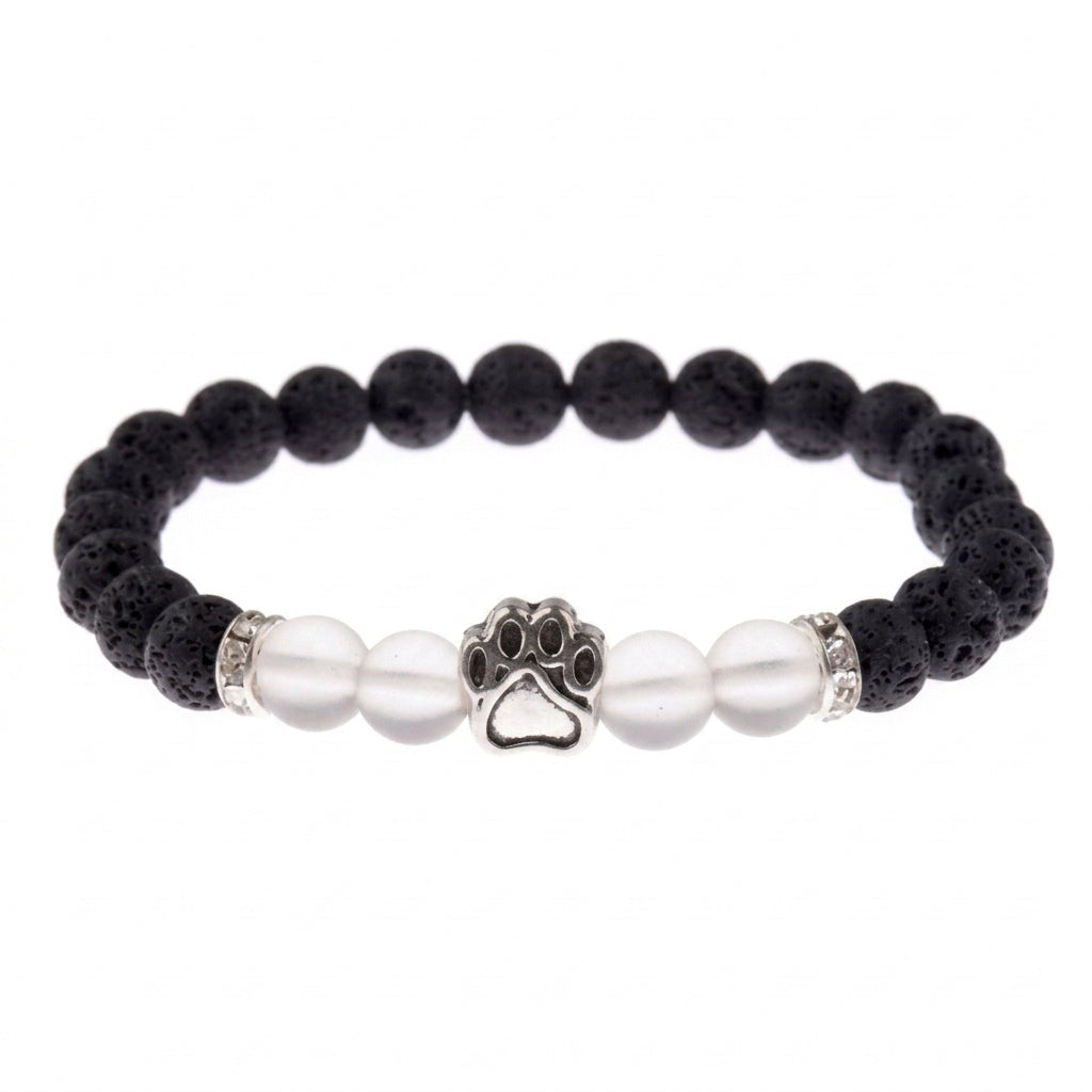 Ice Lava shelter bracelet with paw charm