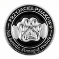 Friend of Shelter Dogs pin – black enamel with a silver 3D paw