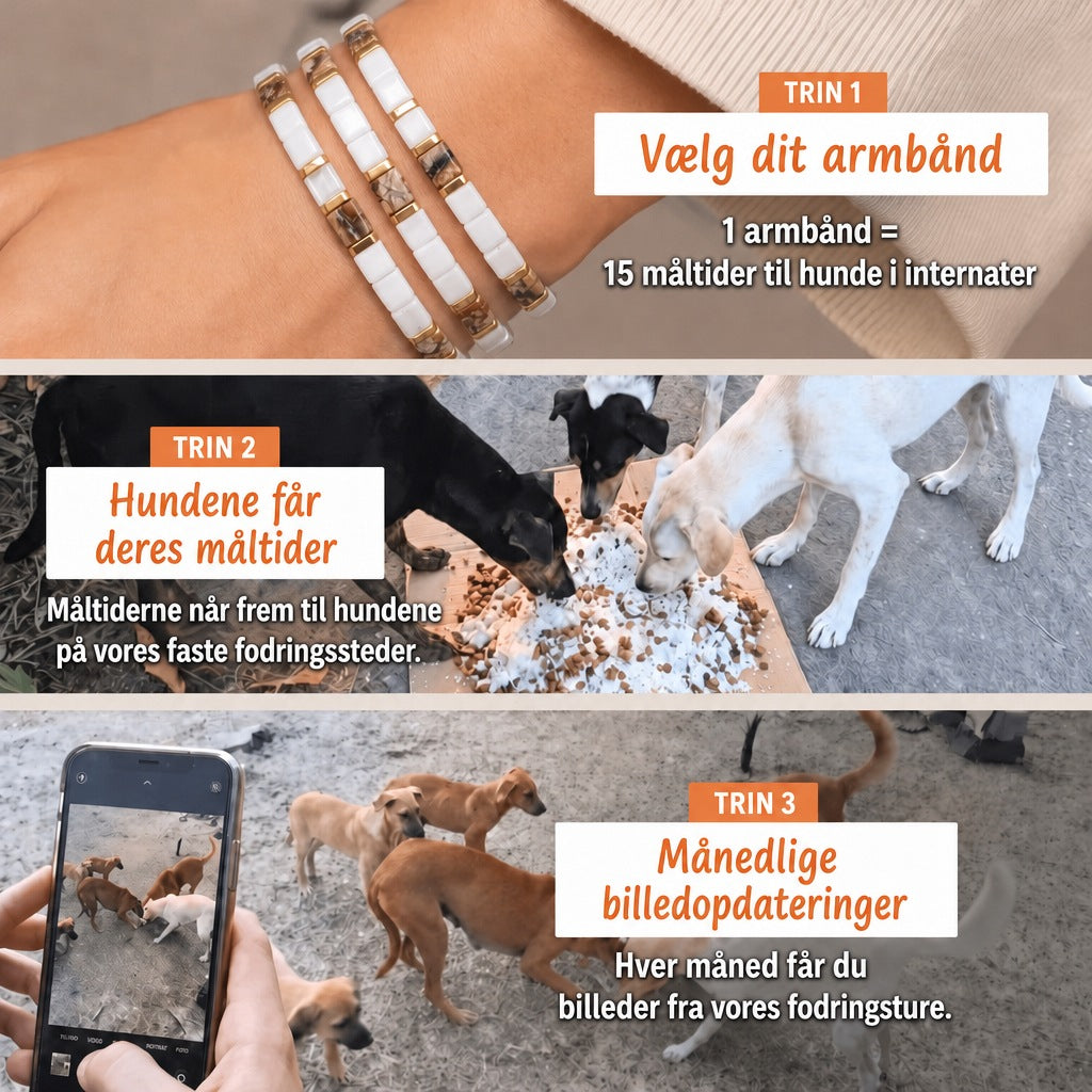 Miyuki-armbånd Serene – 1 armbånd = 15 måltider til hunde i internater