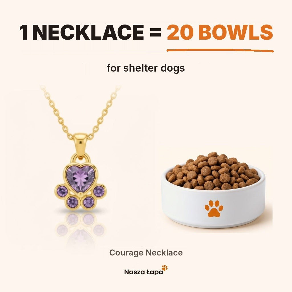 Courage Necklace – 1 necklace = 20 bowls for shelter dogs