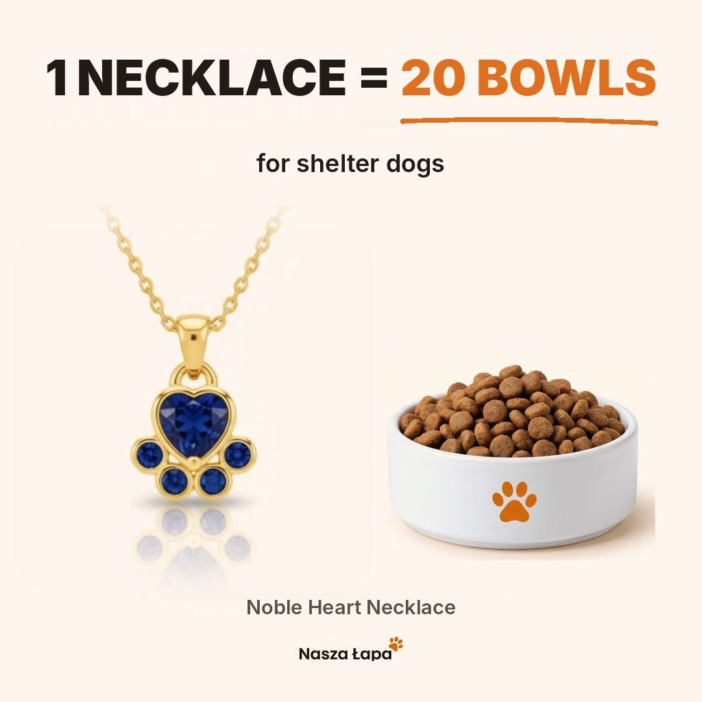 Noble Heart Necklace – 1 necklace = 20 bowls for shelter dogs