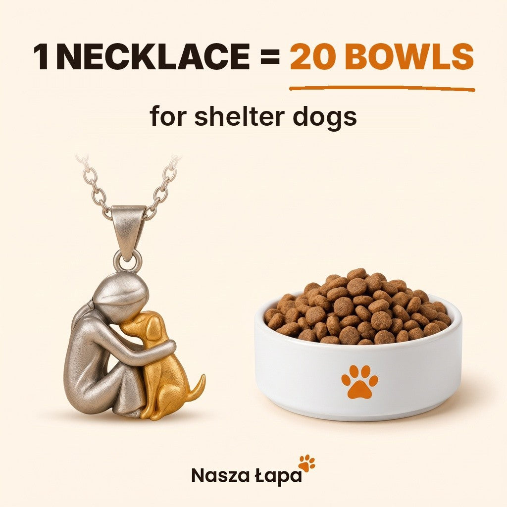 Eternal Hug Necklace – 1 necklace = 20 bowls for shelter dogs