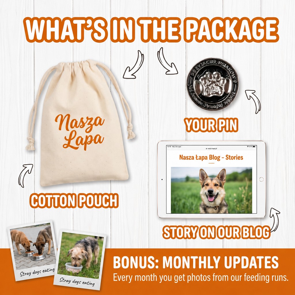 Friend of Shelter Dogs pin – what's in the package