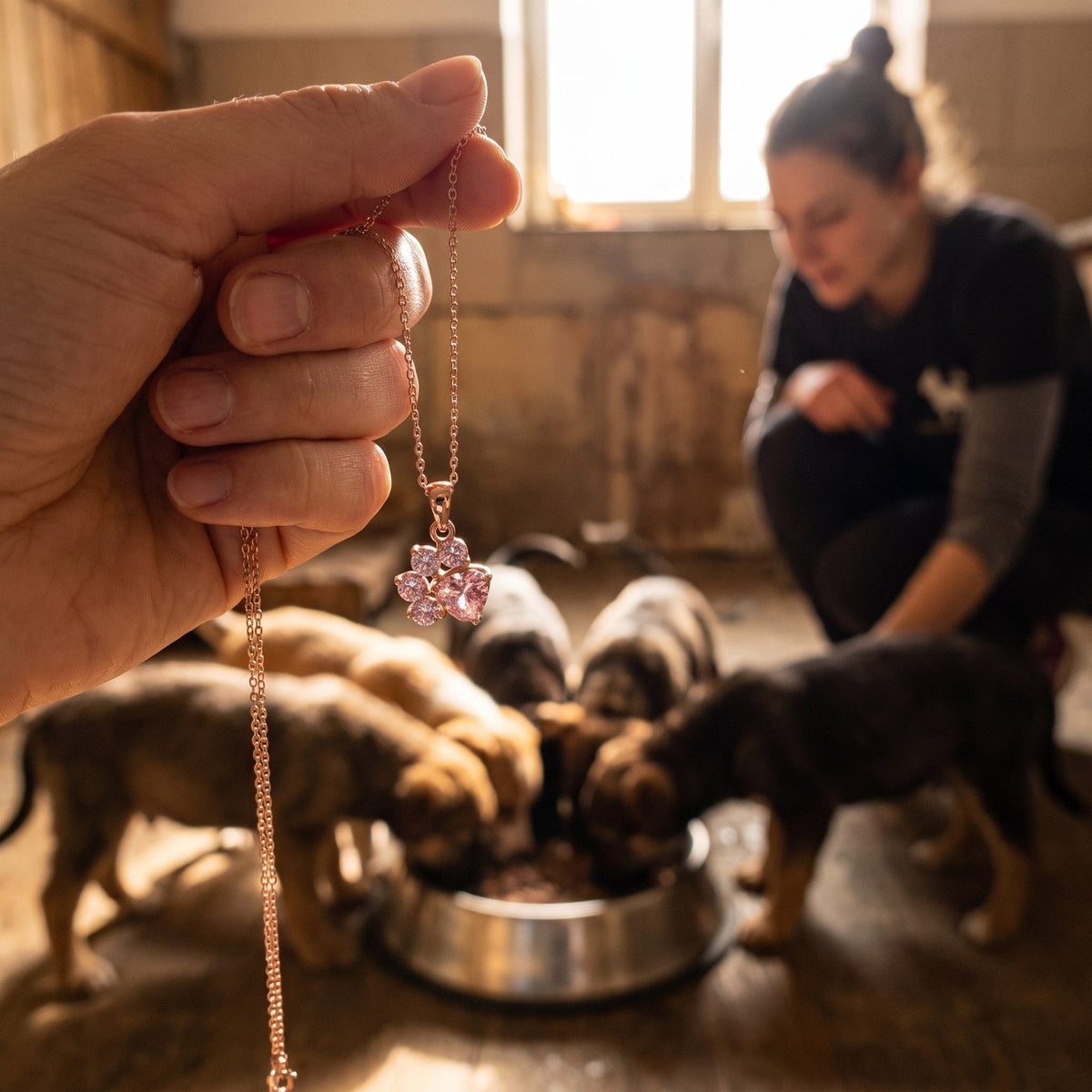 Sparkling Paw necklace – helping shelter dogs