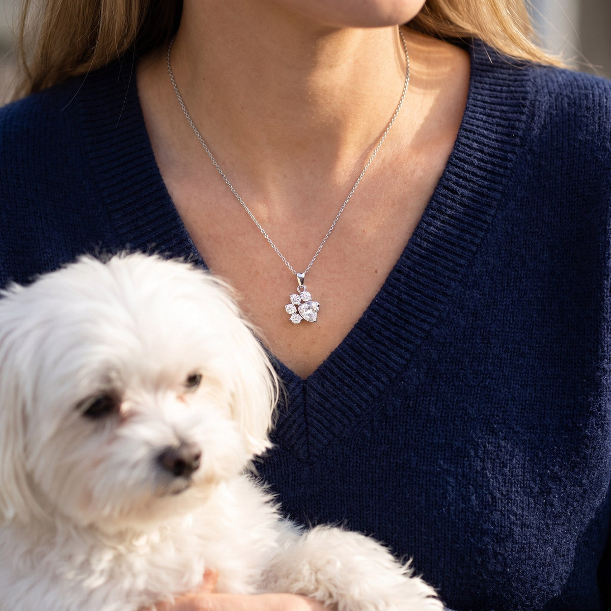 Sparkling Paw necklace – second colour option