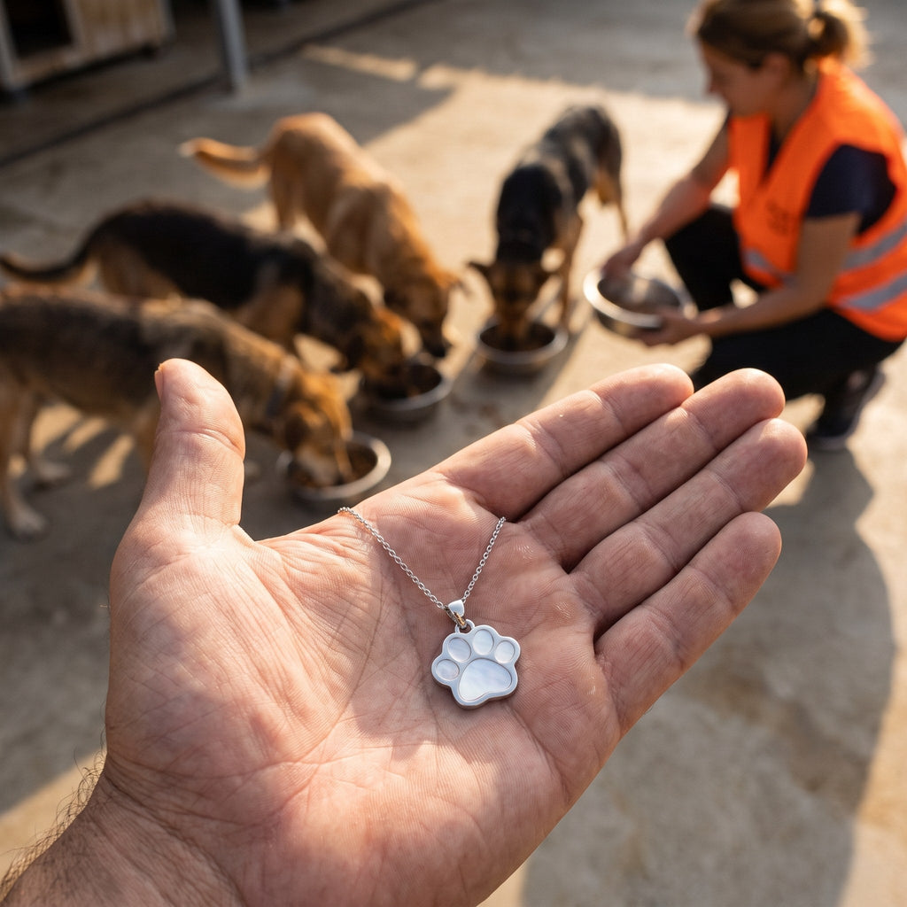 Pearl Paw necklace – helping shelter dogs