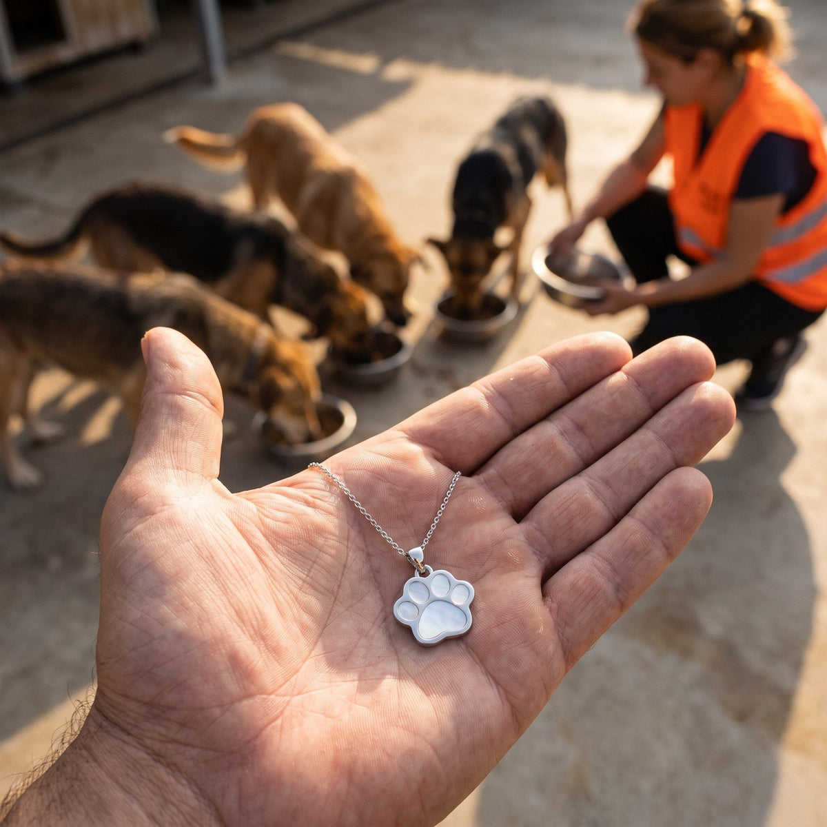 Pearl Paw necklace – helping shelter dogs