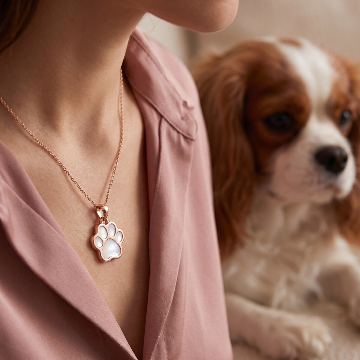 Pearl Paw necklace – second colour option