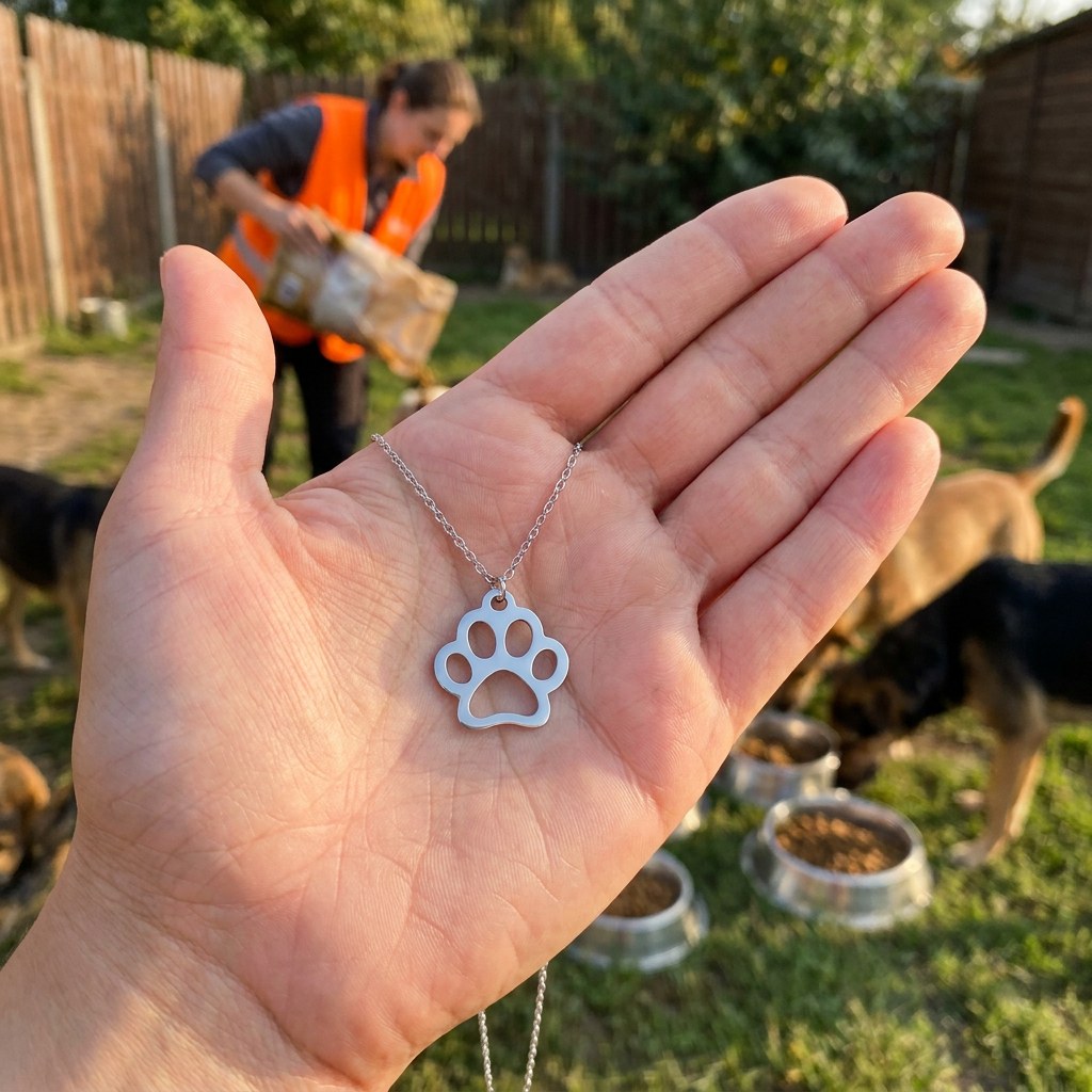 Paw Print necklace – helping shelter dogs