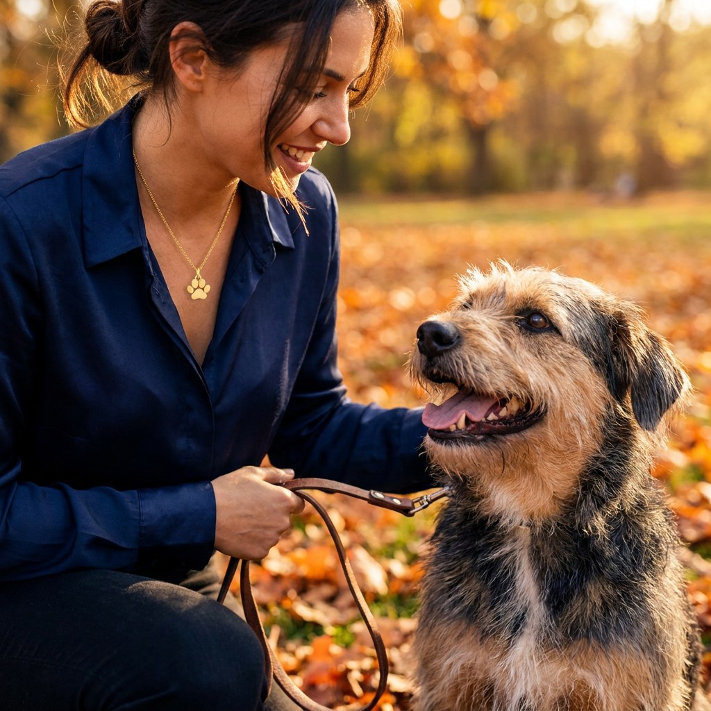 Hope paw necklace – worn