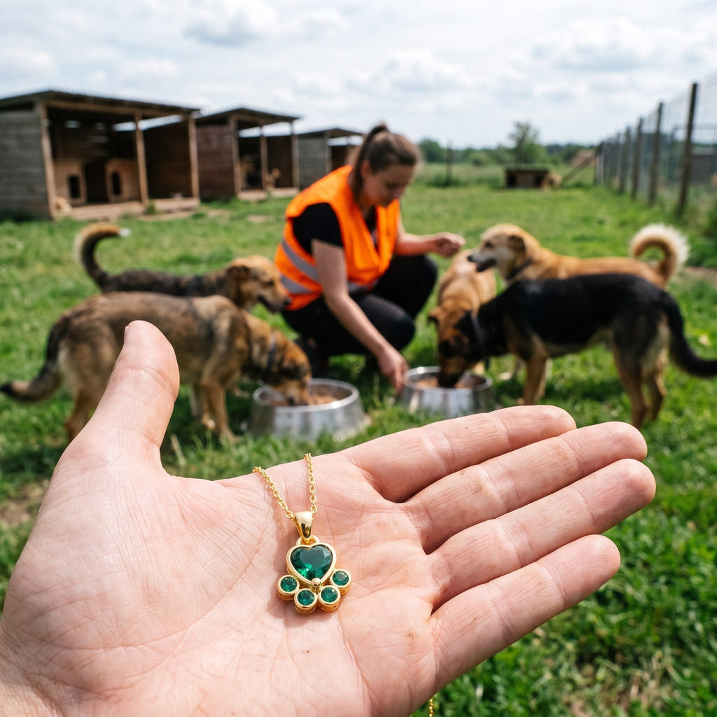 Loyalty paw necklace – helping shelter dogs