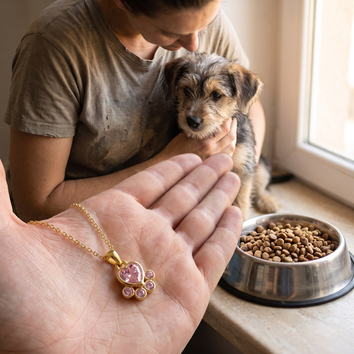 Tenderness paw necklace – helping shelter dogs