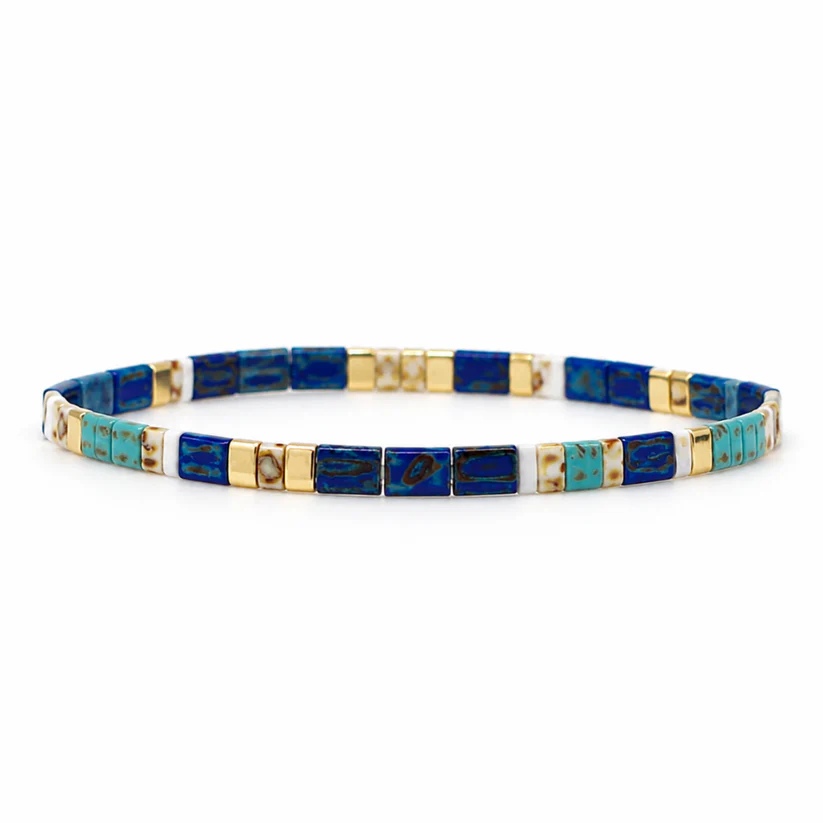 Aegean Blue Miyuki bead bracelet