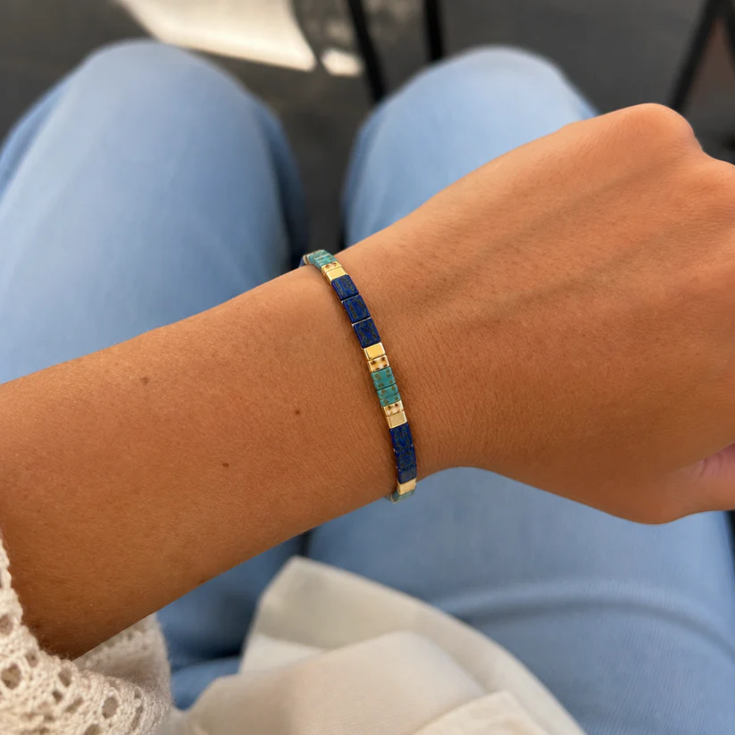Aegean Blue Miyuki bead bracelet – view 2