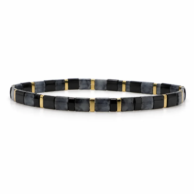 Black Eclipse Miyuki bead bracelet