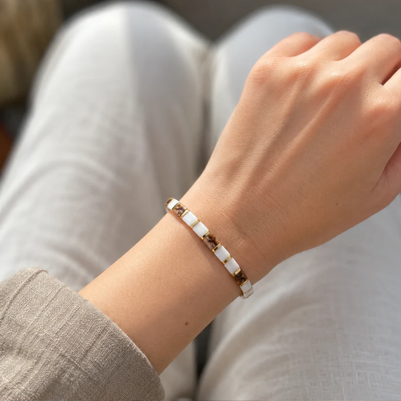 Soft Pastel Miyuki bead bracelet – view 2