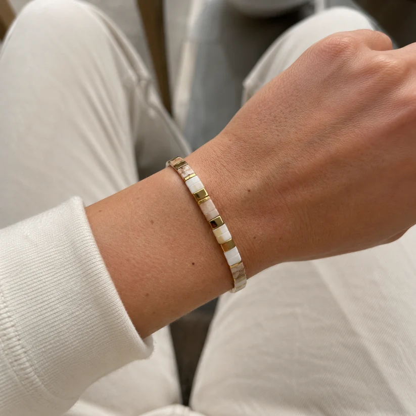 Misty Marble Miyuki bead bracelet – view 2