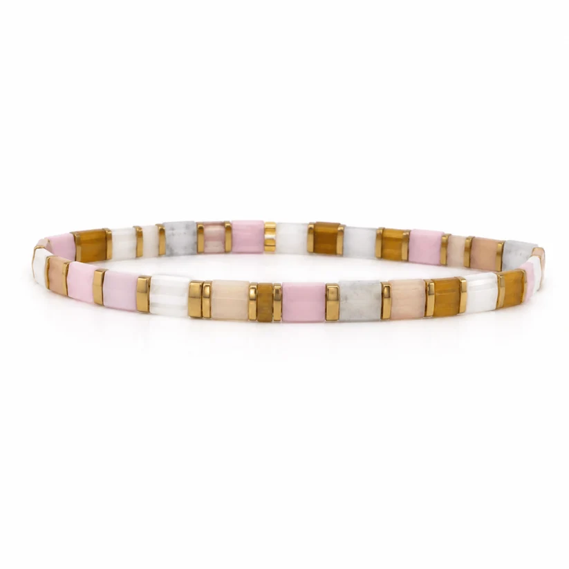 Caramel Chai Miyuki bead bracelet