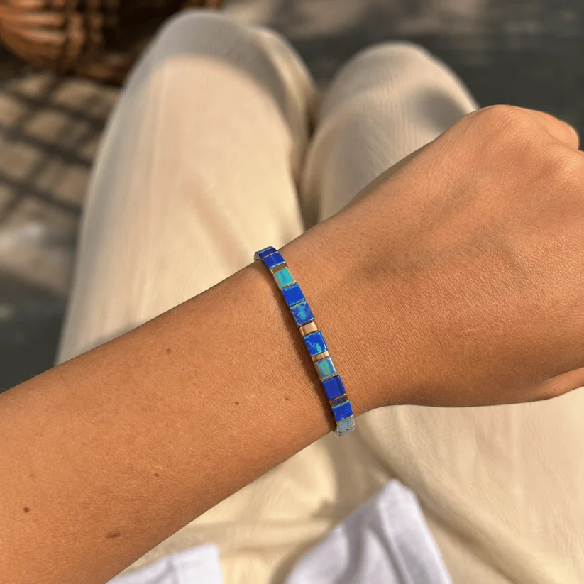 Sailor Stripe Miyuki bead bracelet – view 2